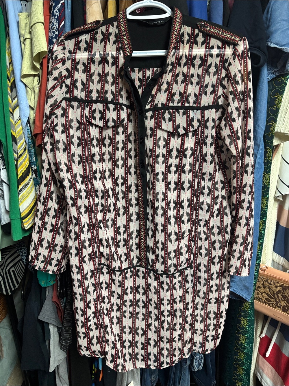 15. Seven Sisters Sheer Tunic Dress Sz S